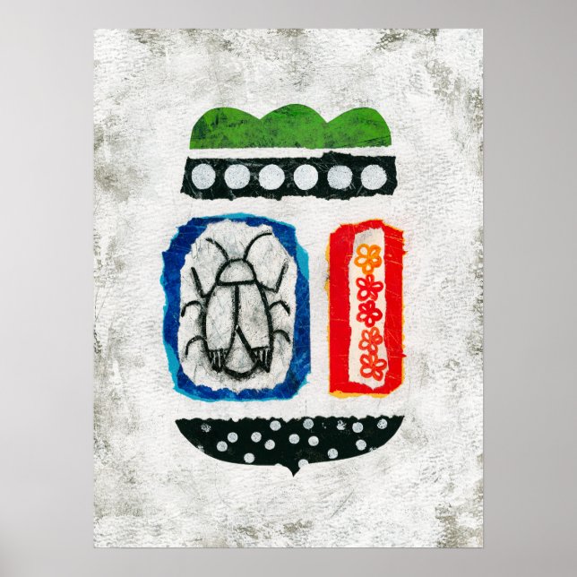 Insektra är "Cute Poster Wall Art" - Abstrakt Art (Framsidan)
