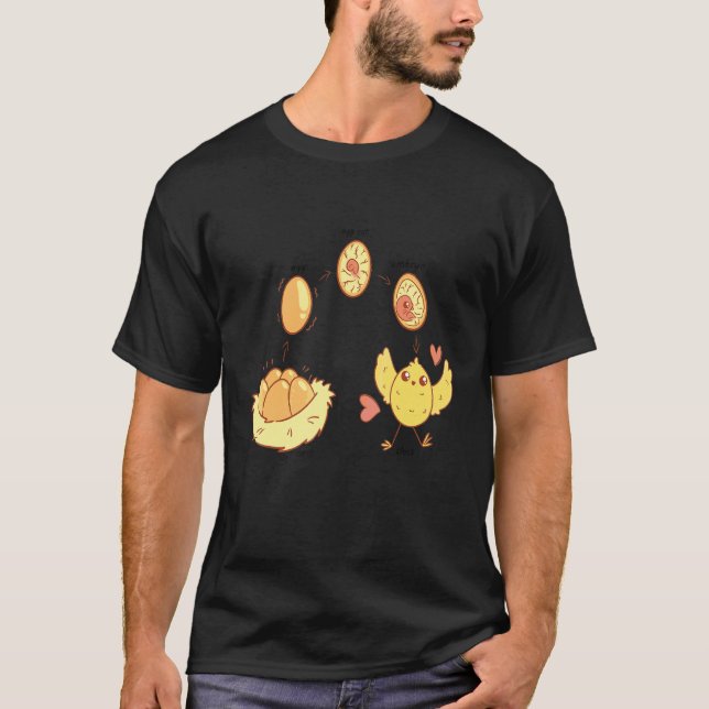 insekts livscykelkyckling t shirt (Framsida)