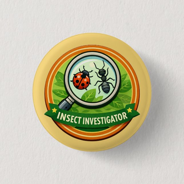 insektsutredare Explorer | Barn Friluftspris Knapp (Framsida)