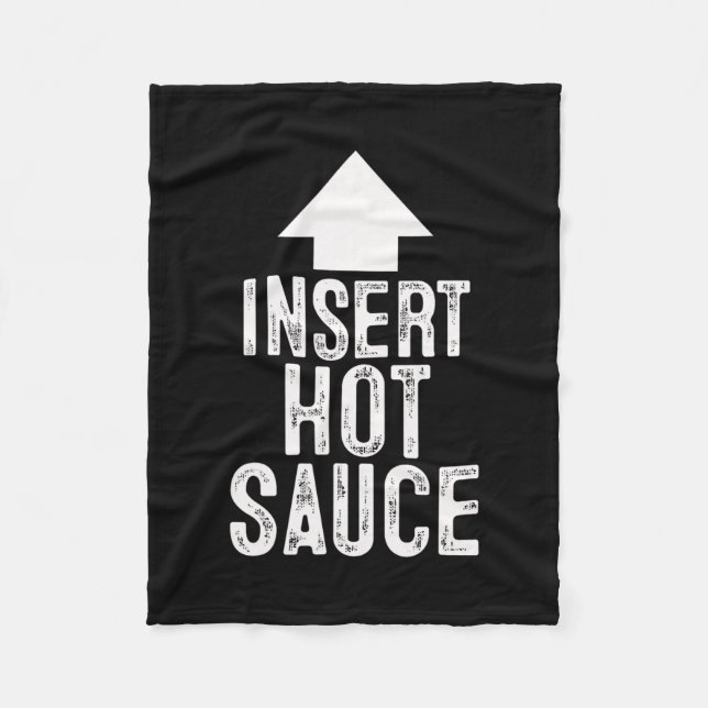 Insert Hot Sauce Halloween Pointing Arrow To Mouth Fleecefilt (Framsidan)