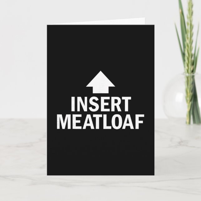 Insert Meatloaf Funny Thanksgiving Pointing Arrow  Kort (Framsida)