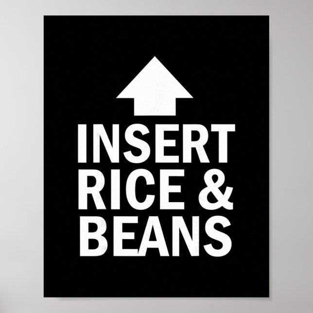 Insert Rice And Beans Thanksgiving Pointing Arrow  Poster (Framsidan)