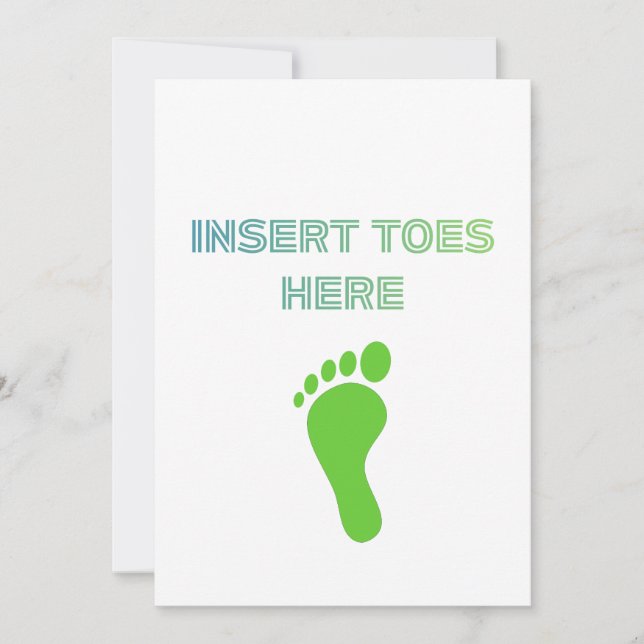Insert Toes Here Tack Kort (Framsida)