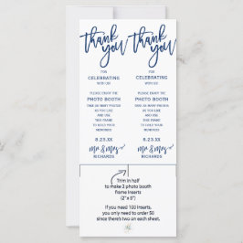 Inserter för foto Booth Ram i bröllop - (marinblåt