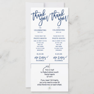 Inserter för foto Booth Ram i bröllop - (marinblåt