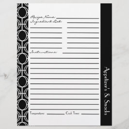 Inserter för länkade Ringar-recept - Svartvit