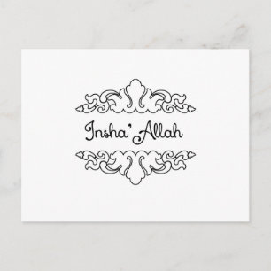 Insha'Allah Vykort