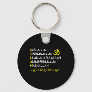 Inshallah Mashallah Muslim Islam Allah Mosque Gift Nyckelring