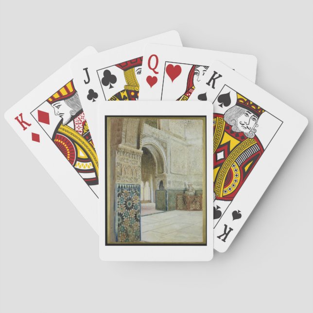 Insida av Alhambraen, Granada (w/c) Spelkort (Baksidan)