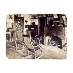 Insida av amerikanen trähydda, c.1880s (pho magnet