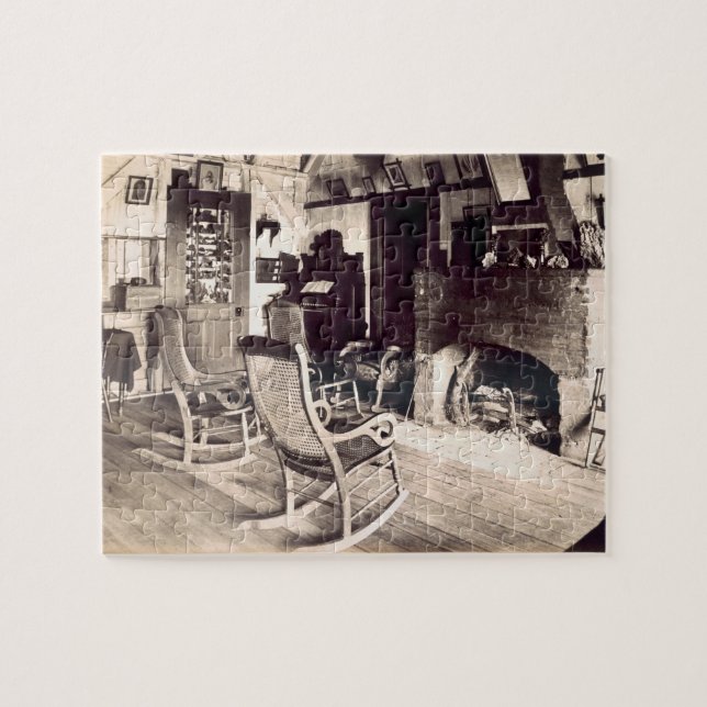 Insida av amerikanen trähydda, c.1880s (pho pussel (Horisontell)