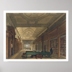 Insida av bibliotek av Kristuskyrkan, illustra Poster