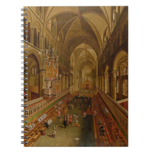 Insida av den Canterbury domkyrkan, c.1675-1700 Anteckningsbok Med Spiral