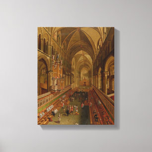 Insida av den Canterbury domkyrkan, c.1675-1700 Canvastryck