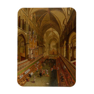 Insida av den Canterbury domkyrkan, c.1675-1700 Magnet