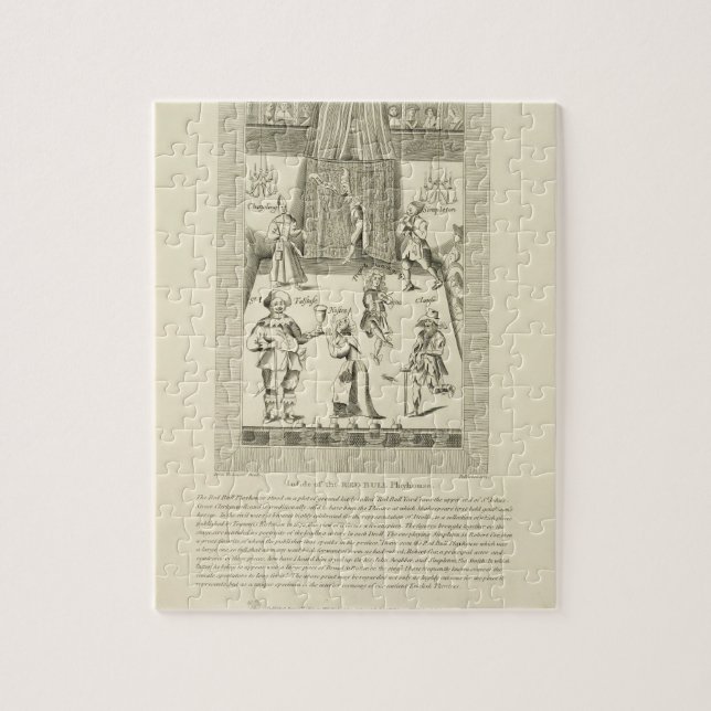 Insida av den röda tjurlekstugan, frontispiece pussel (Vertikal)