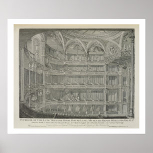 Insida av den sena Theatreroyalet, Drury Lane, in Poster