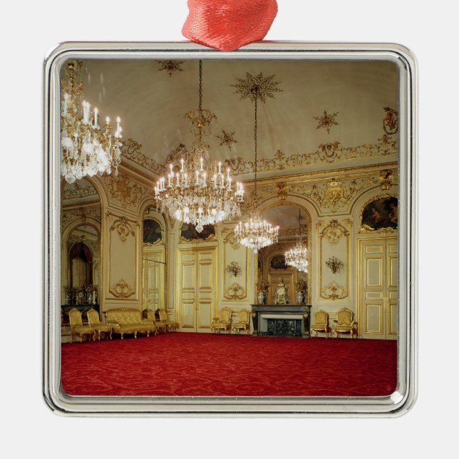 Insida av den storslagna salongen julgransprydnad metall (Framsidan)