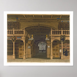 Insida av det Bodleian bibliotek, illustration fö Poster
