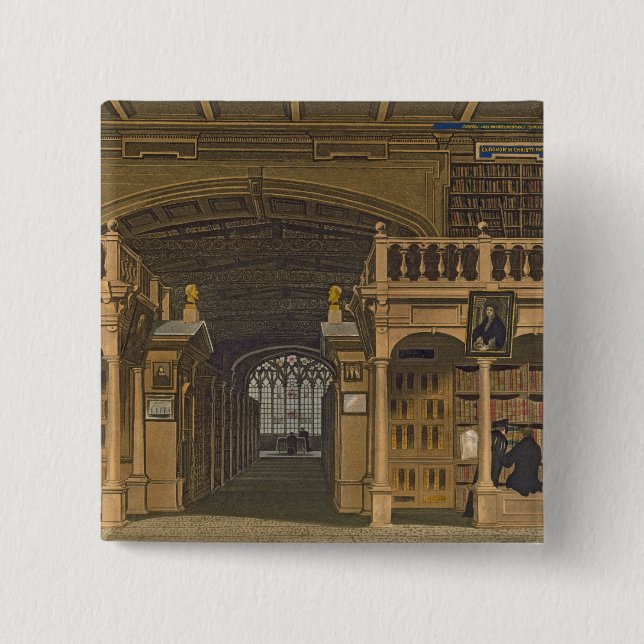 Insida av det Bodleian bibliotek, illustration för Knapp (Framsida)