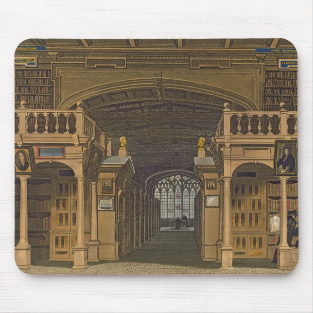 Insida av det Bodleian bibliotek, illustration för Musmatta (Framsidan)