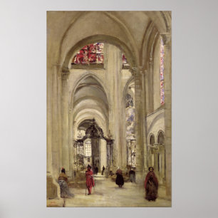 Insida av domkyrkan av St Etienne, Sens Poster