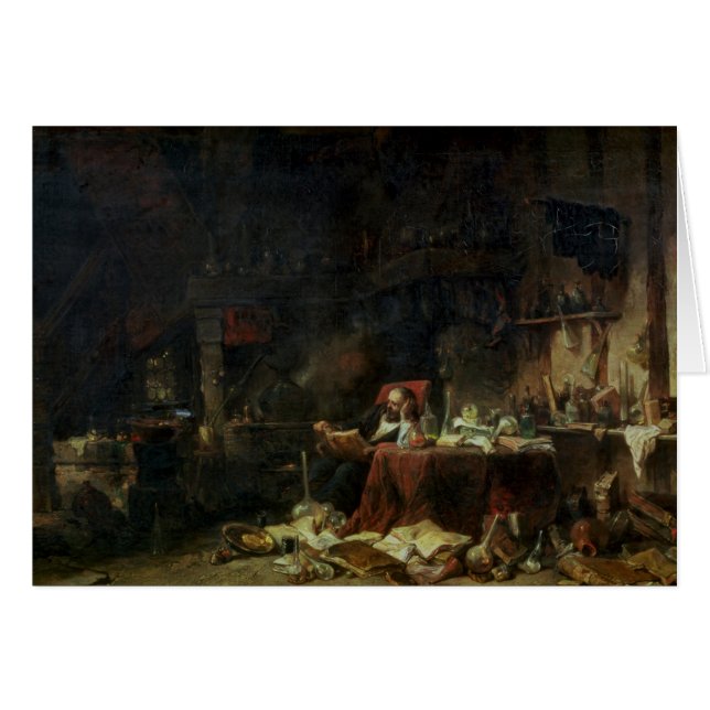 Insida av en alkemist studie hälsningskort (Framsidan Horizontal)