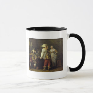 Insida av en gästgivargård, 1636 mugg