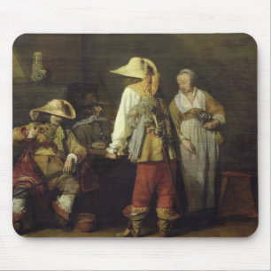 Insida av en gästgivargård, 1636 musmatta