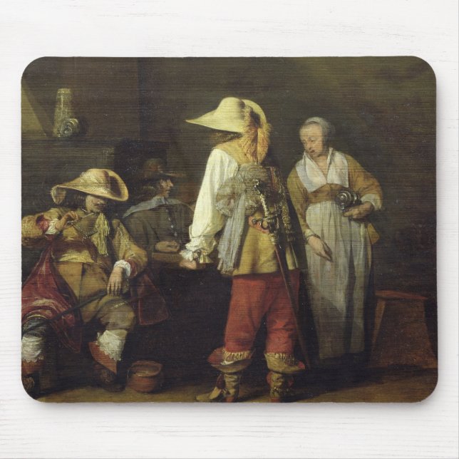 Insida av en gästgivargård, 1636 musmatta (Framsidan)