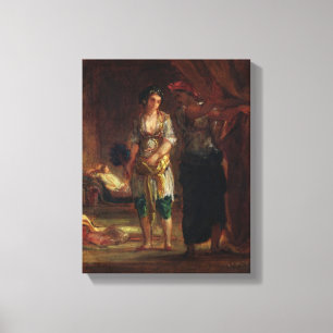 Insida av en Harem i Oran, c.1847 Canvastryck