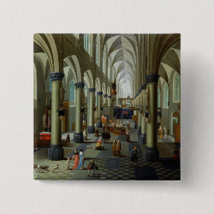 Insida av en kyrka knapp