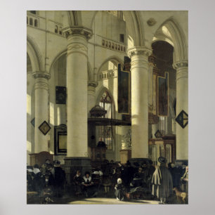 Insida av en kyrka poster