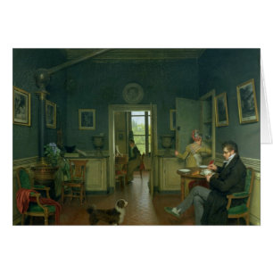 Insida av en matsal, 1816 hälsningskort