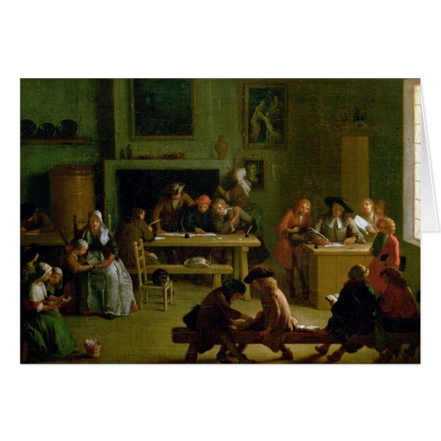 Insida av en Schoolroom Hälsningskort (Framsidan Horizontal)