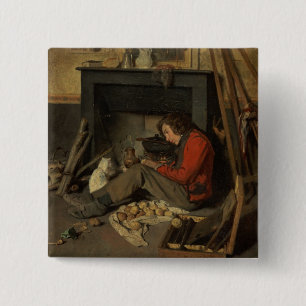 Insida av en studio, 1845 (olja på kanfas) knapp