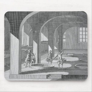 Insida av en tvålfabrik, illustration för en en musmatta