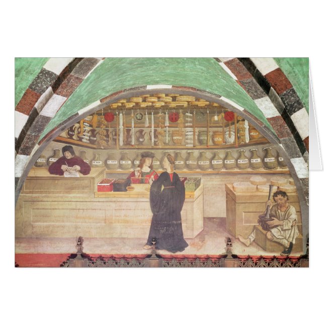 Insida av ett apotek hälsningskort (Framsidan Horizontal)