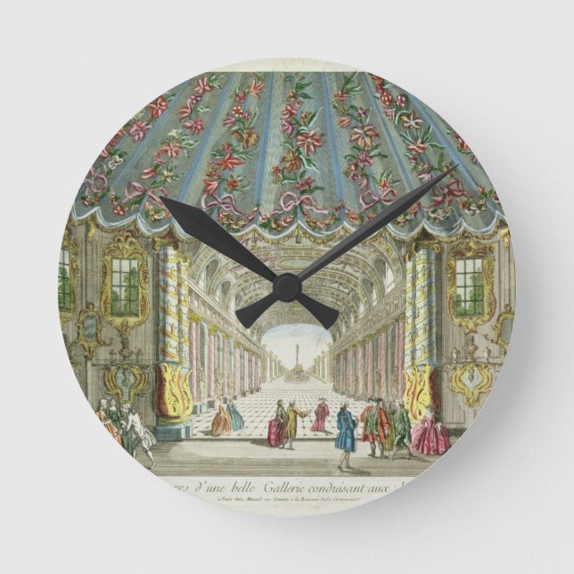 Insida av ett galleri som leder till Vauxhall Rund Klocka (Framsida)