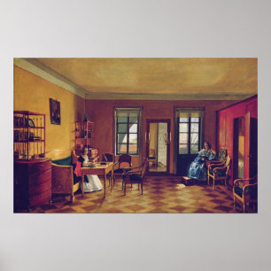 Insida av ett loft poster