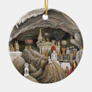 Insida av grottoen av Nam Hou, Laos, från 'Atl Julgransprydnad Keramik