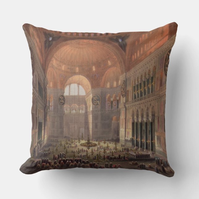 Insida av Haghia Sophia, Constantinople, pub. 18 Kudde (Framsida)