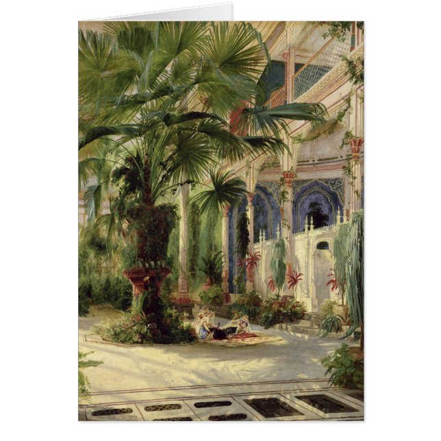 Insida av handflatanhuset på Potsdam, 1833 Hälsningskort (Framsidan)