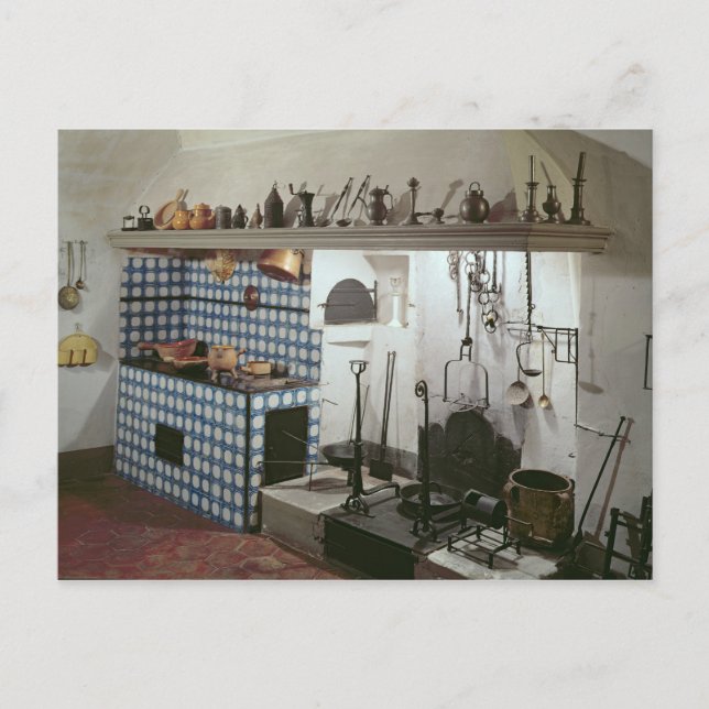 Insida av kök av hotellet de Cabris Vykort (Framsida)