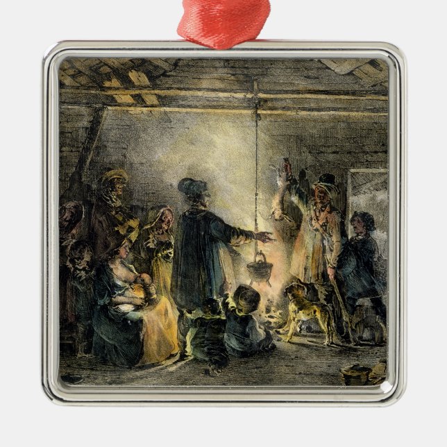 Insida av Kol-Gruvarbetare koja Julgransprydnad Metall (Framsidan)