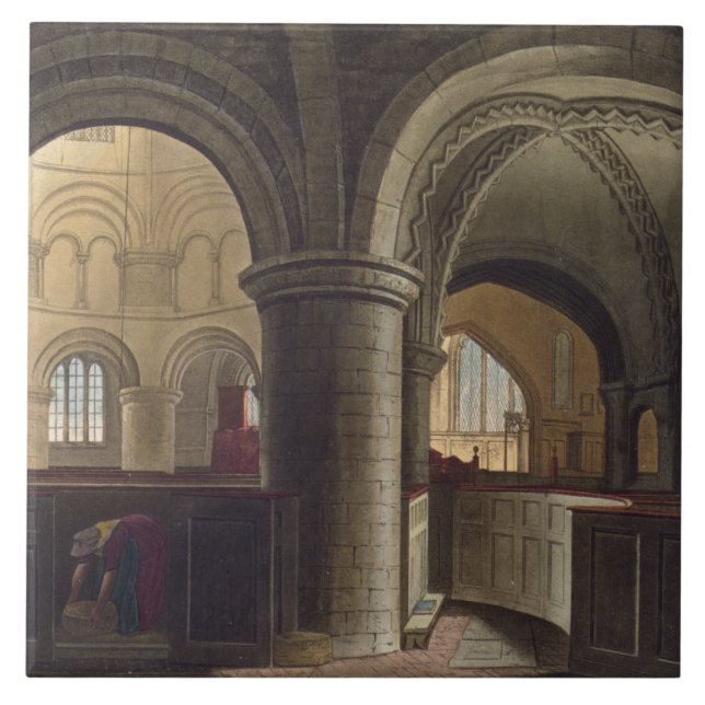 Insida av kyrkan av den heliga sepulchren, Camb Kakelplatta (Framsidan)