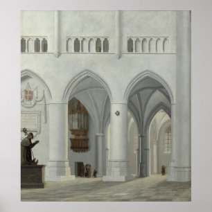 Insida av kyrkan av St. Bavo, Haarlem Poster