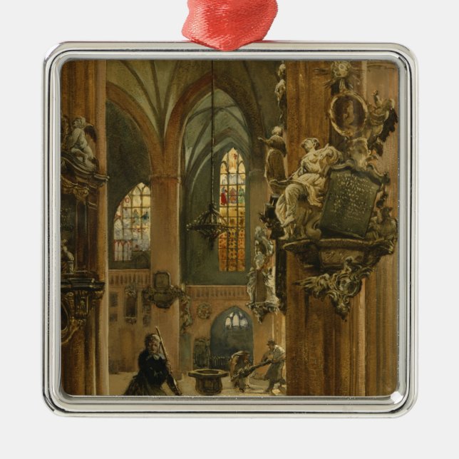 Insida av kyrkan av St Nicholas, Berlin Julgransprydnad Metall (Framsidan)