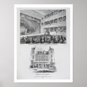 Insida av lite theatren, Haymarket i Londo Poster