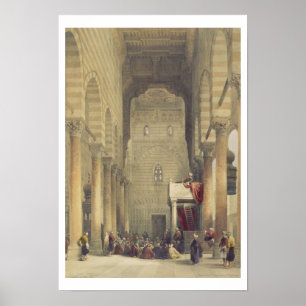 Insida av moskén av Metwalysen, Cairo, för Poster